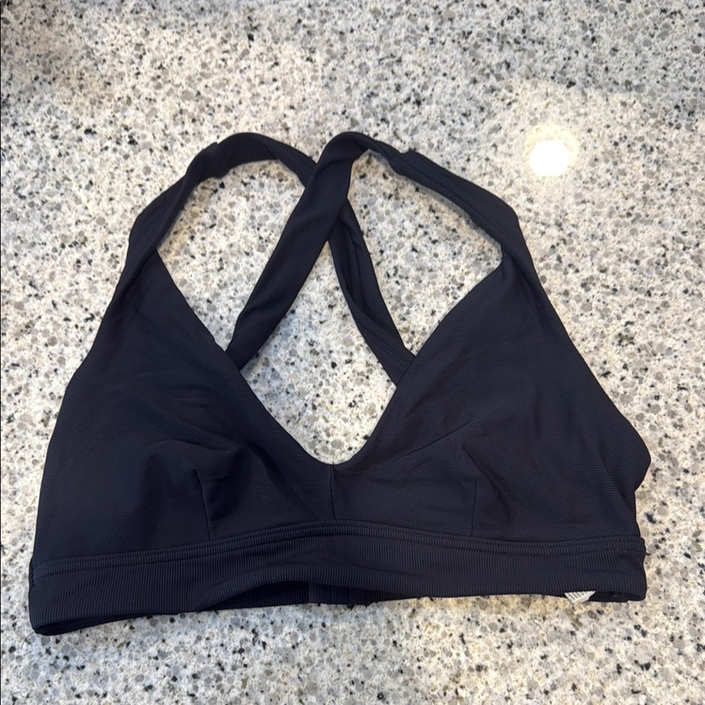 Prana Black Cross-Back Sports Bra